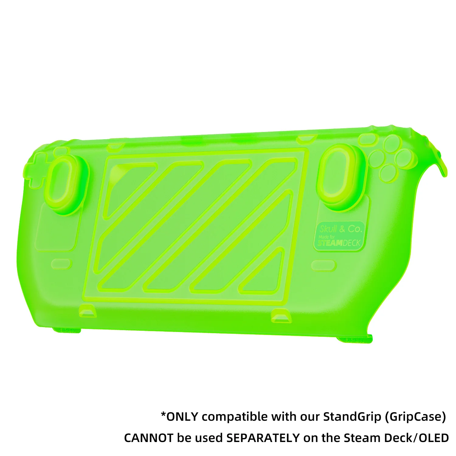Skull & Co.-Étui de protection avant portable pour Steam Deck, coque rigide, LCD, OLED StandGrip, GripCase: Bleu