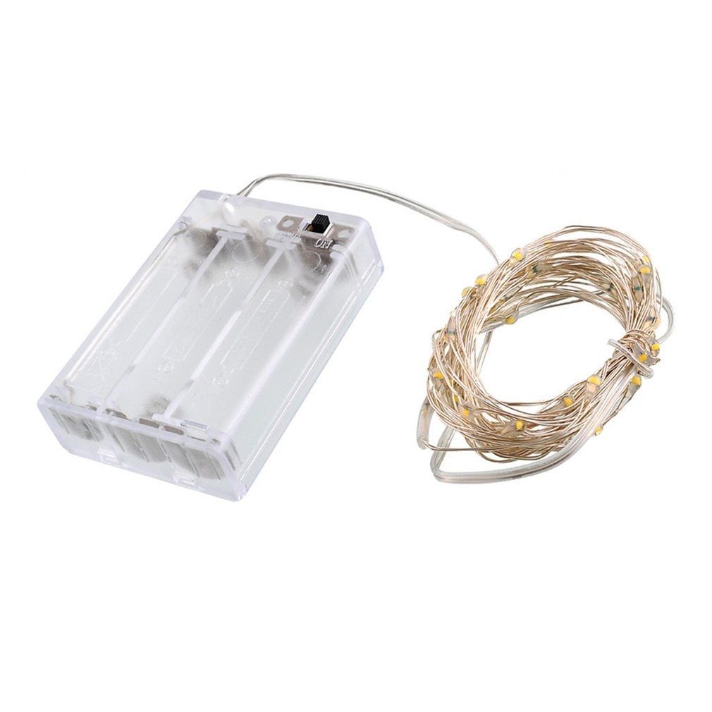 10m 33ft 100 lysdioder aa batteridrevet fleksibel ledet kobbertråd fe streng lys fest bryllup diy dekor lysstrenger: misligholde tittel