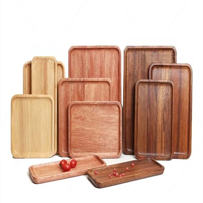 mini drewno patelnia talerz okrągła guma materiał deser obiad chleb potraw z owoców spodek taca herbaciana 10cm