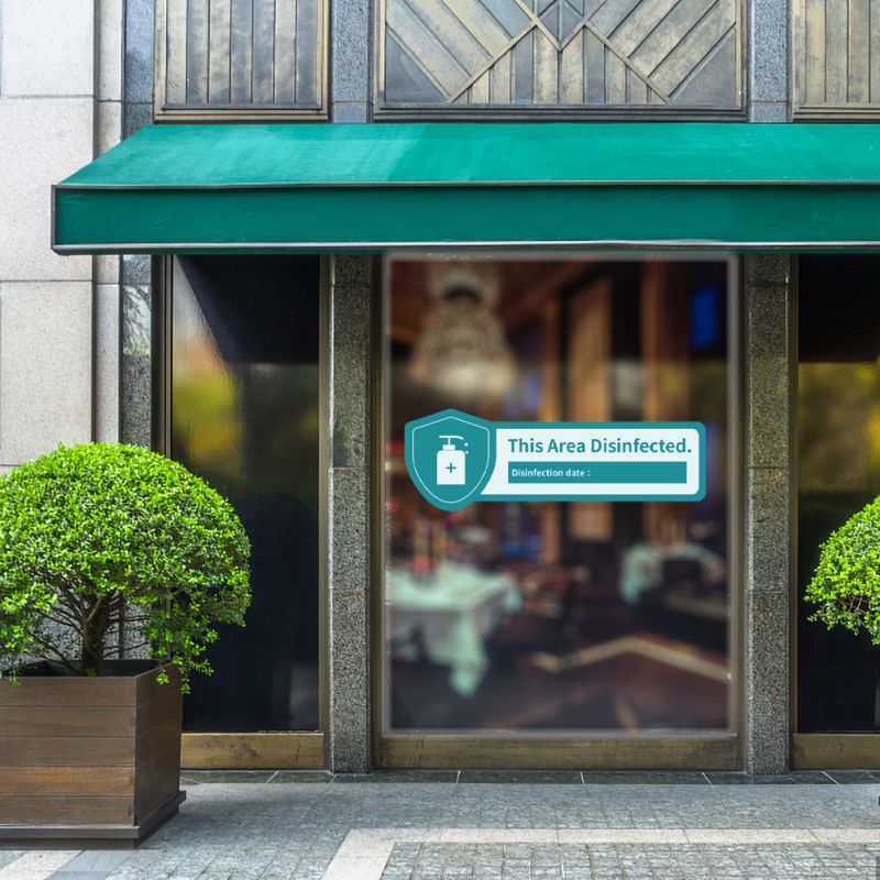 Acrylic Signage Stickers Prevention Signs Welcome Sign Shop Warning Sign Shop Disinfected Sign For Restaurant School Office