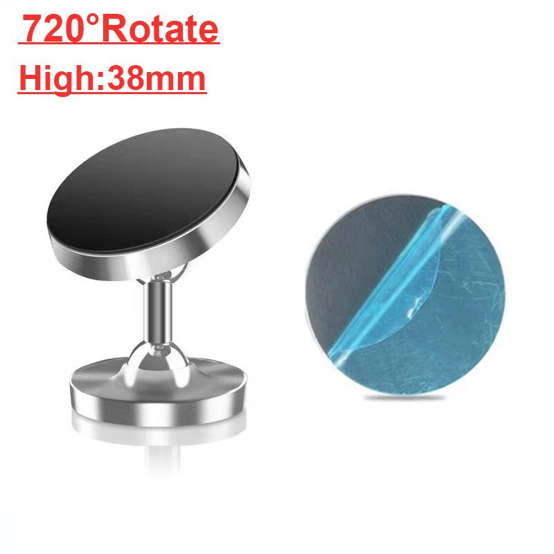YANGGLOB 720 ° Obrotowy magnetyczny uchwyt samochodowy ze stopu dwuosiowego Podwójny magnetyczny uchwyt na telefon w dowolnym modelu telefonu