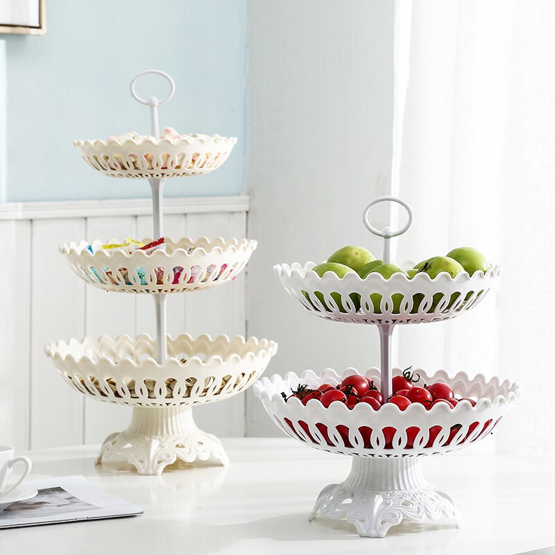 Modern home style multi-layer fruit basket plate