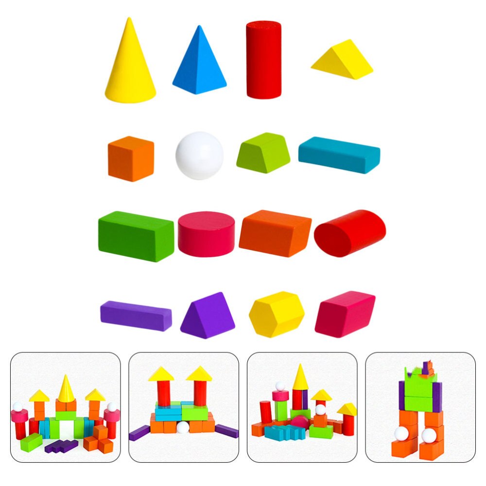 1 Set of Math Geometrical Pieces Early Education Toy Math Learning Toys for Students