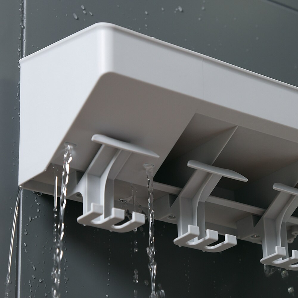 Badkamer Tandenborstel Beker Rack Muur Opknoping wc Mond Cup Set Gratis Punch Eenvoudige Borstel bekerhouder wx7170925