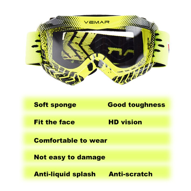 Vemar Motorfiets Bril Winddicht Motocross Goggles ... – Grandado