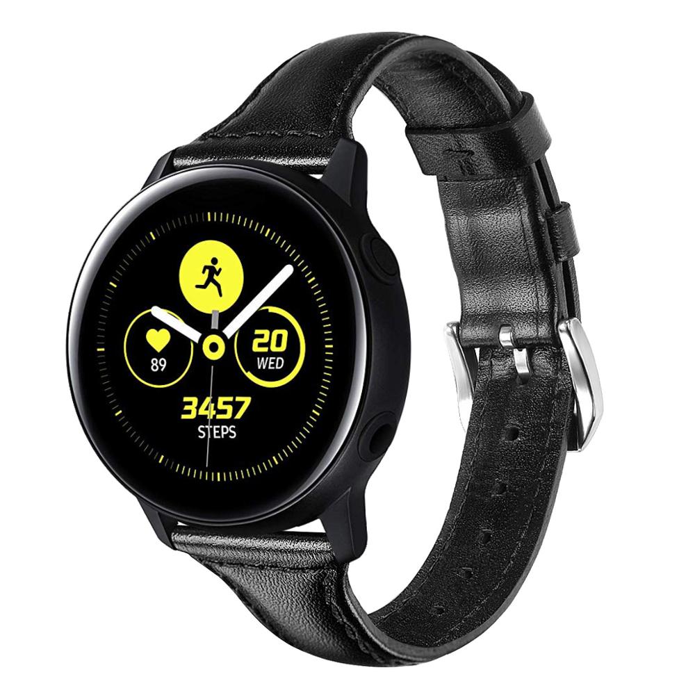 Bandjes voor samsung galaxy watch active, leren bandjes voor galaxy watch 20mm , leren bandjes voor galaxy watch 42mm , roségoud