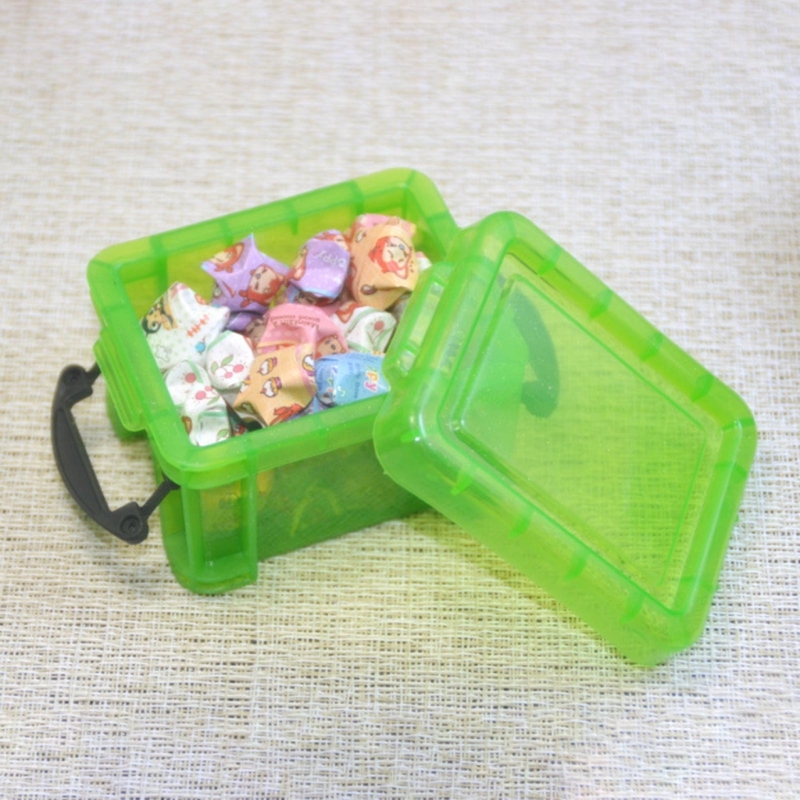 9 Colors Small Plastic Box with Locking Lid Hardware Parts Storage Organizer Rectangular Container 8.7x6.5x5.2cm