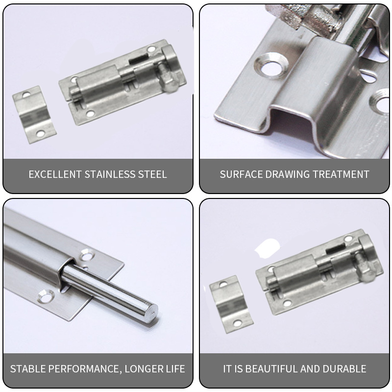 1pcs1.5 inch Door Bolts Stainless Steel Latch Lock Slide Locker Window Cabinet Box Cupboard Home DIY Furniture Hardware