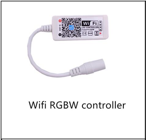 Wifi RGB/RGBW LED Controller Mini DC12V Met RF IR 24Key Afstandsbediening Voor RGB/RGBW LED Strip 5050 3528 RGB RGBW Lichten: WIFI RGBW