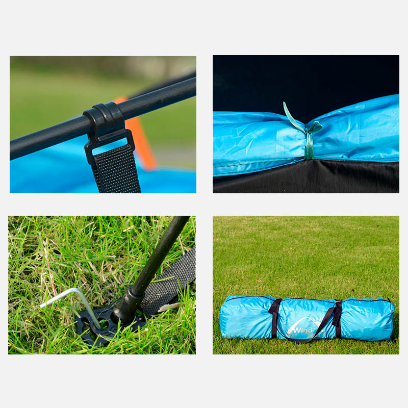 WolFAce-tienda de campaña automática para 2 personas, portátil, gruesa, resistente a la lluvia, Anti UV, para Picnic, pesca, turismo, viaje