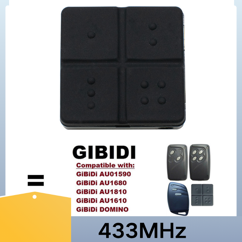 GIBIDI AU1600 AU1810 AU1610 AU01590 DOMINO AU1680 WOOD Garage Door Remote Control 433MHz 433MHz Gate Control Opener