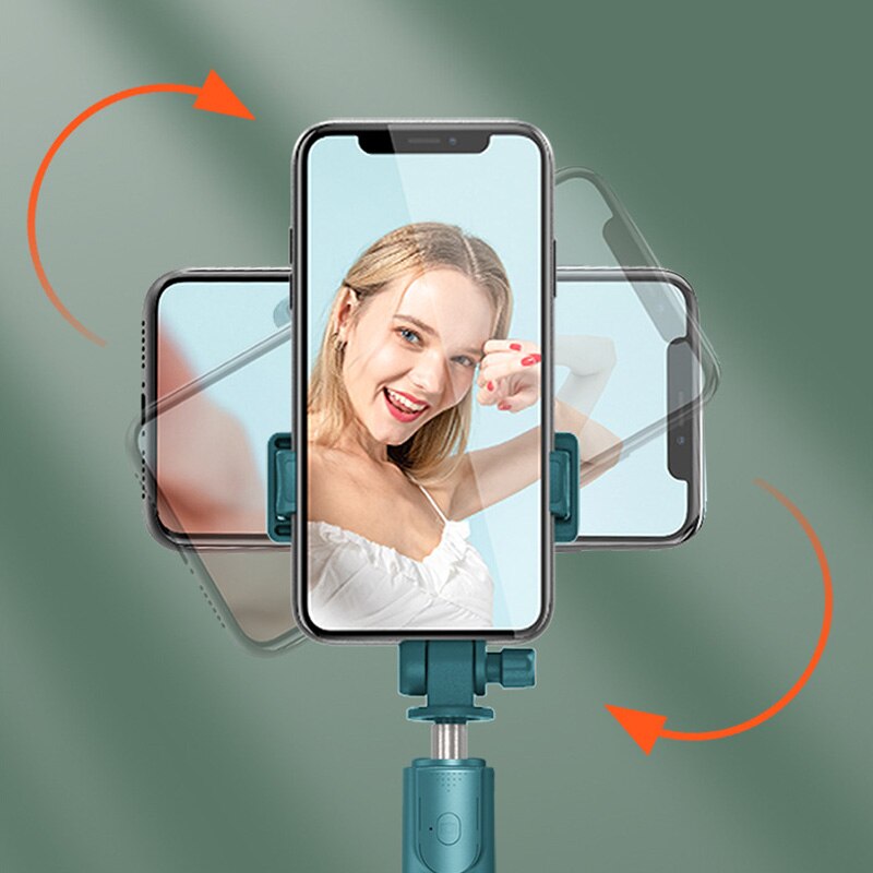 Wireless Bluetooth-compatible Selfie Stick Foldable Mini Tripod Shutter Remote Control for Ios Android