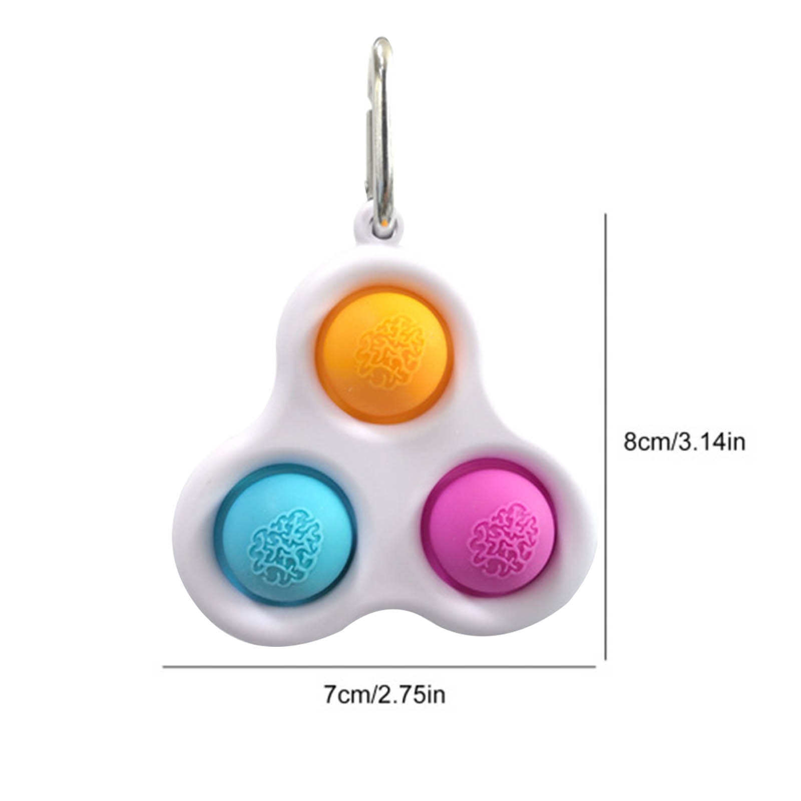 1pcs Simple Dimple Fidget Toy Small Pressure Reliever Fidget Toys Board Controller Kawaii Keychain Push Pops Bubble Sensory Toy