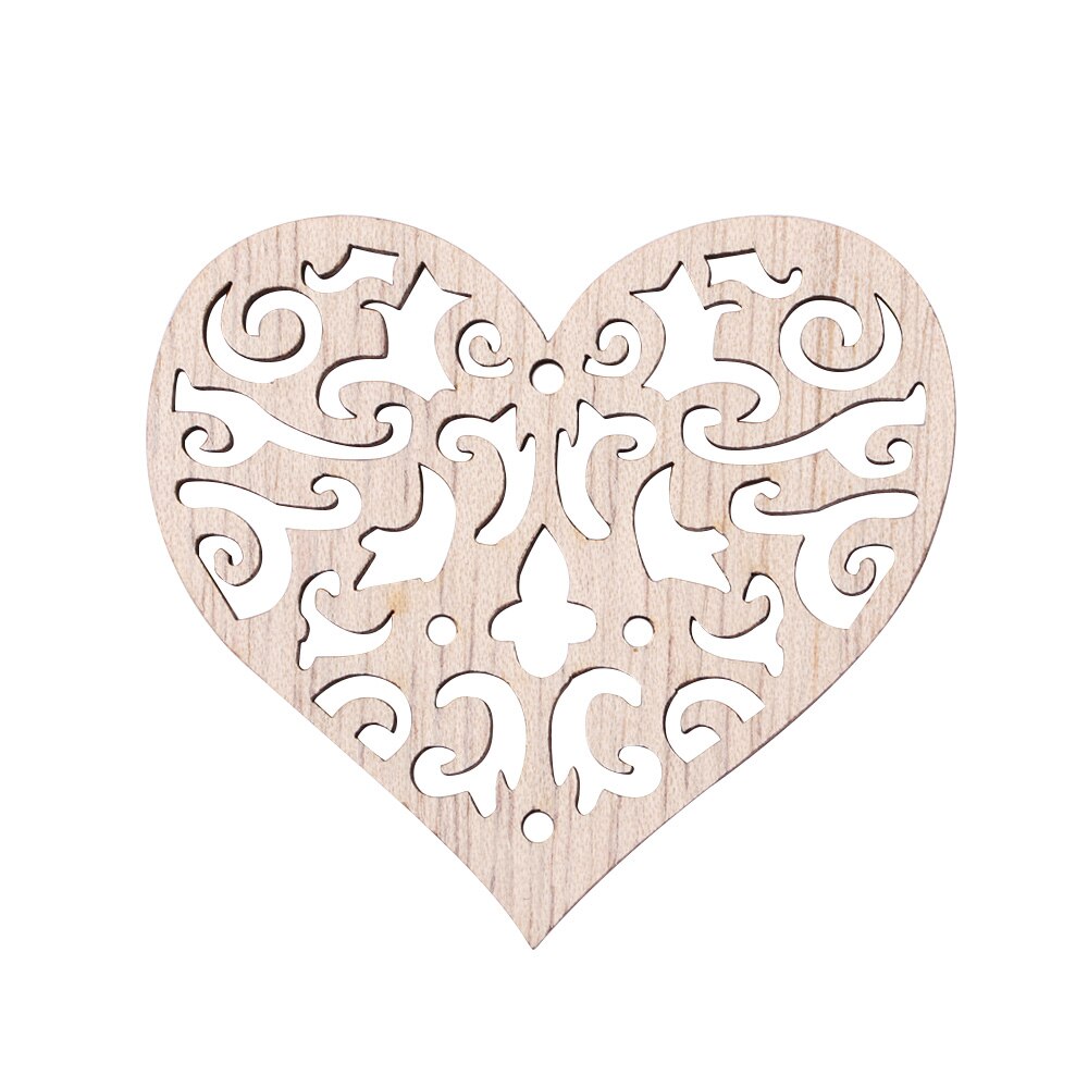10 Pcs Carving Hollow Heart Pattern Wood DIY Crafts Scrapbooking Painting Collection Craft Handmade DIY Home Decoration: B