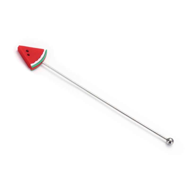 Reusable Stainless Steel Coffee Beverage Stirrers Stir Cocktail Drink Stirrers: watermelon