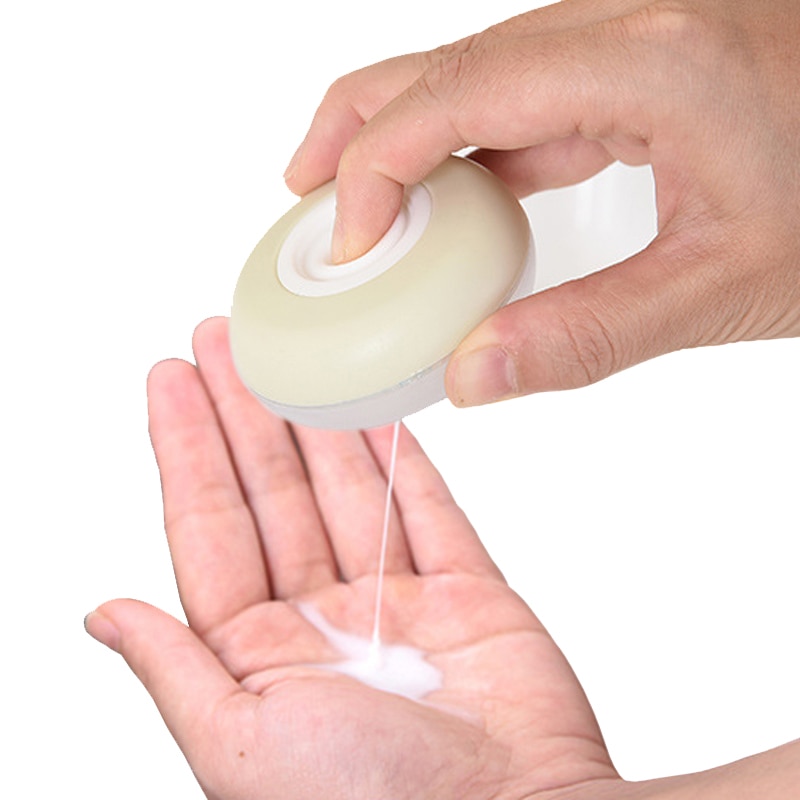 Rund emulsion opbevaringsboks bærbar rejse push-type håndvaske sæbe flydende flaske organizer shampoo dispenser container værktøj