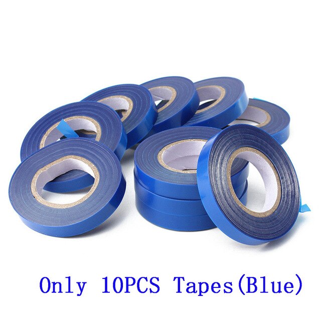 Allome Koppelverkoop Machine Plant Tuin Plant Tapetool Tapener 10 Rolls Tape Set Voor Groente, Druif, Tomaat, komkommer, Peper Bloem: Only 10pc Tapes Blue