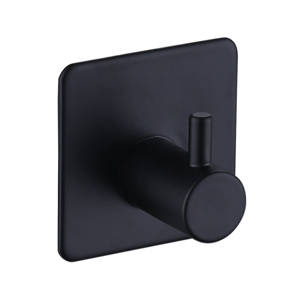 Moderne 3m zelfklevende haken roestvrij staal handdoek badjas jas tas sleutelhanger hanger zware kwaliteit wandmontage zilver