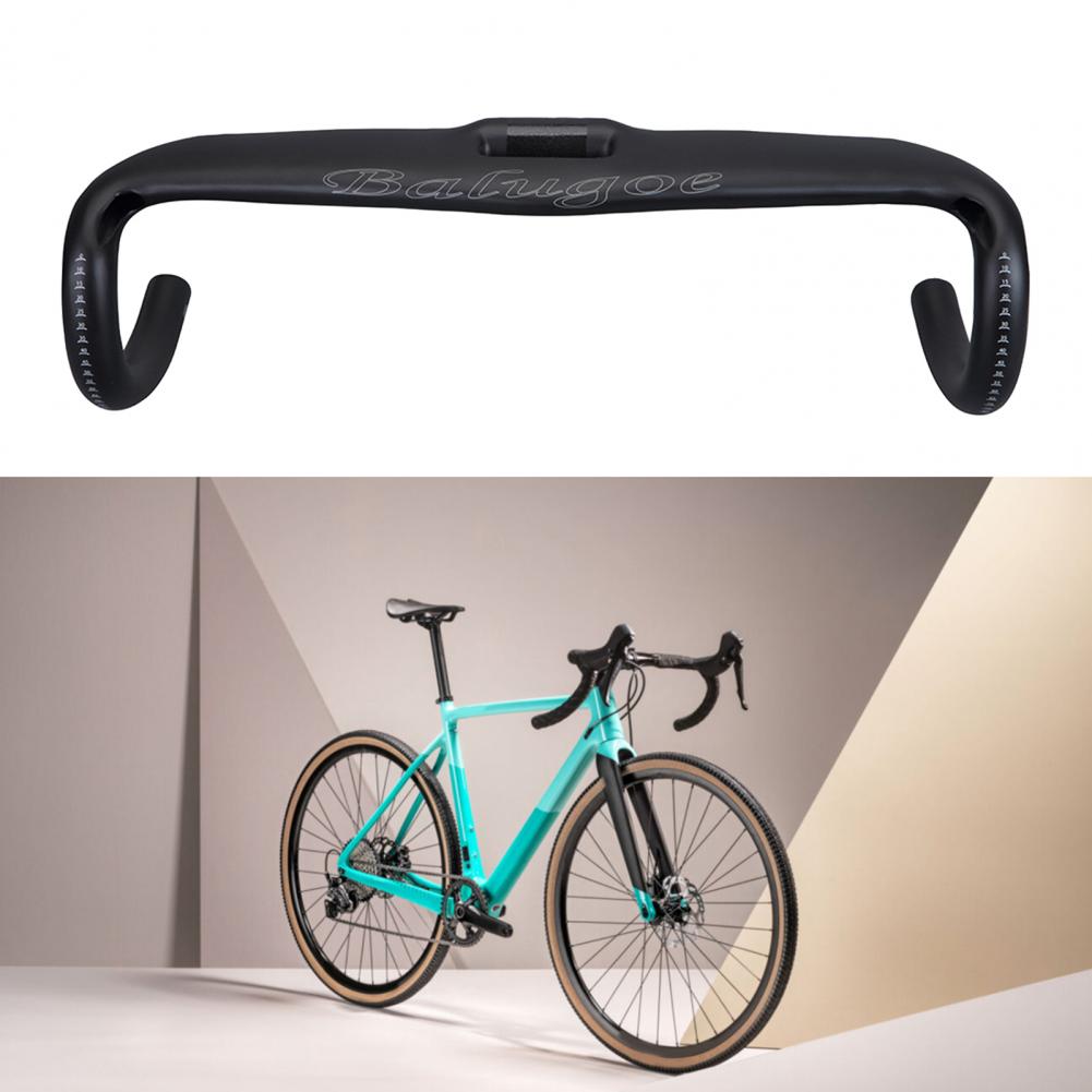 Balugoe Bicycle Bar Mountain Bike Bicycle Curved Handle Carbon Fiber Handle Integrated Bending Handl