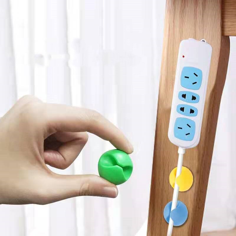 Enrouleur de câble organiseur de câbles, Clip de câble bureau organisateur de câbles USB Table sécurisée