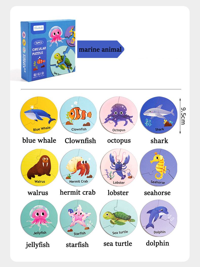 Rompecabezas para bebés, juguetes educativos Montessori, juegos de rompecabezas 3D de madera, caja de hierro, rompecabezas para niños, rompecabezas de madera para niños de 2 a 3 a 4 años