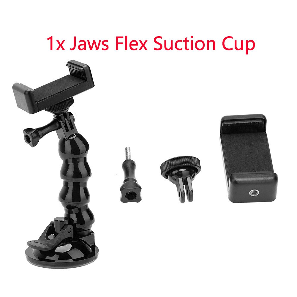 TELESIN Jaws Flex Suction Cup Car Window Mount Holder Flexible Gooseneck Extension for GoPro Hero 10 9 8 7 Insta360 Osmo Action: 3