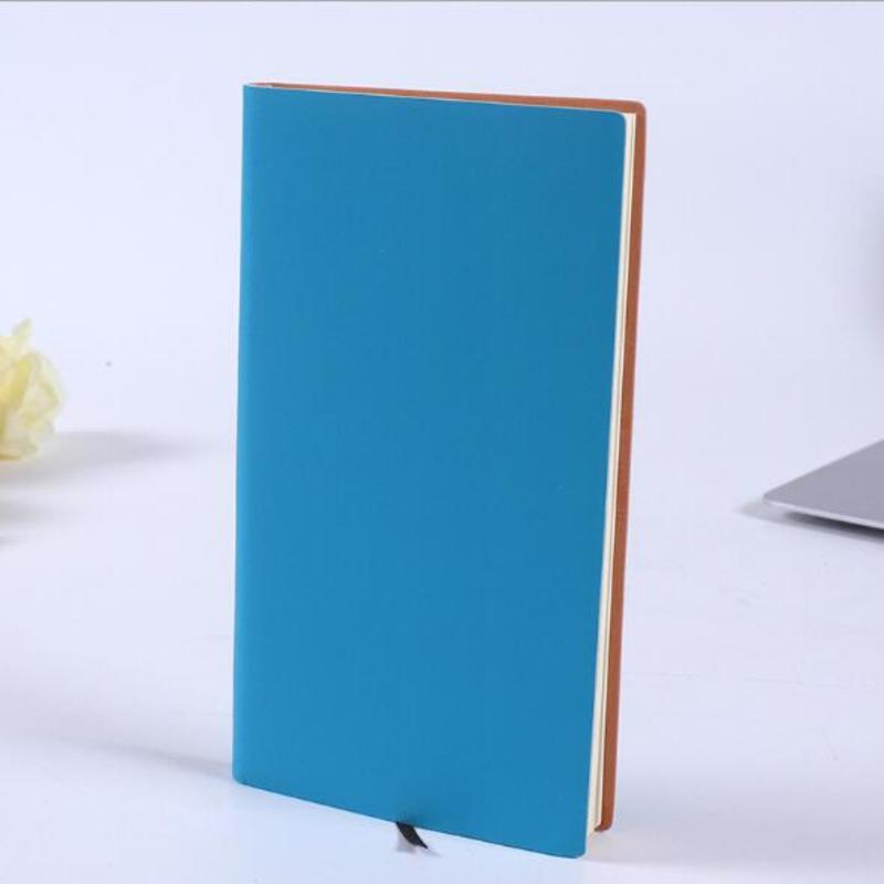 Business PU Leather Notebook A6 Student Diary Book Colors Office School Stationery Supplies: blue