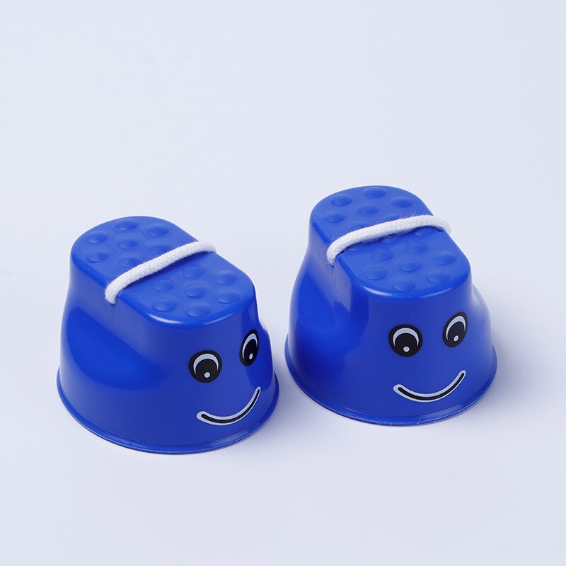 2 Stks/set Stelten Outdoor Speelgoed Plastic Balans Training Apparatuur Glimlach Coördinatie Spel Verdikte Springen Plezier Speelgoed Voor Kids: Blue