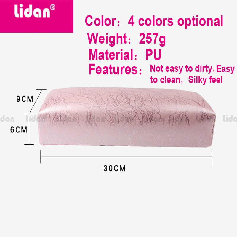 LIDAN Manicure Hand Pillow Rectangle Leather Pad Hand Holder Nail Art Tool