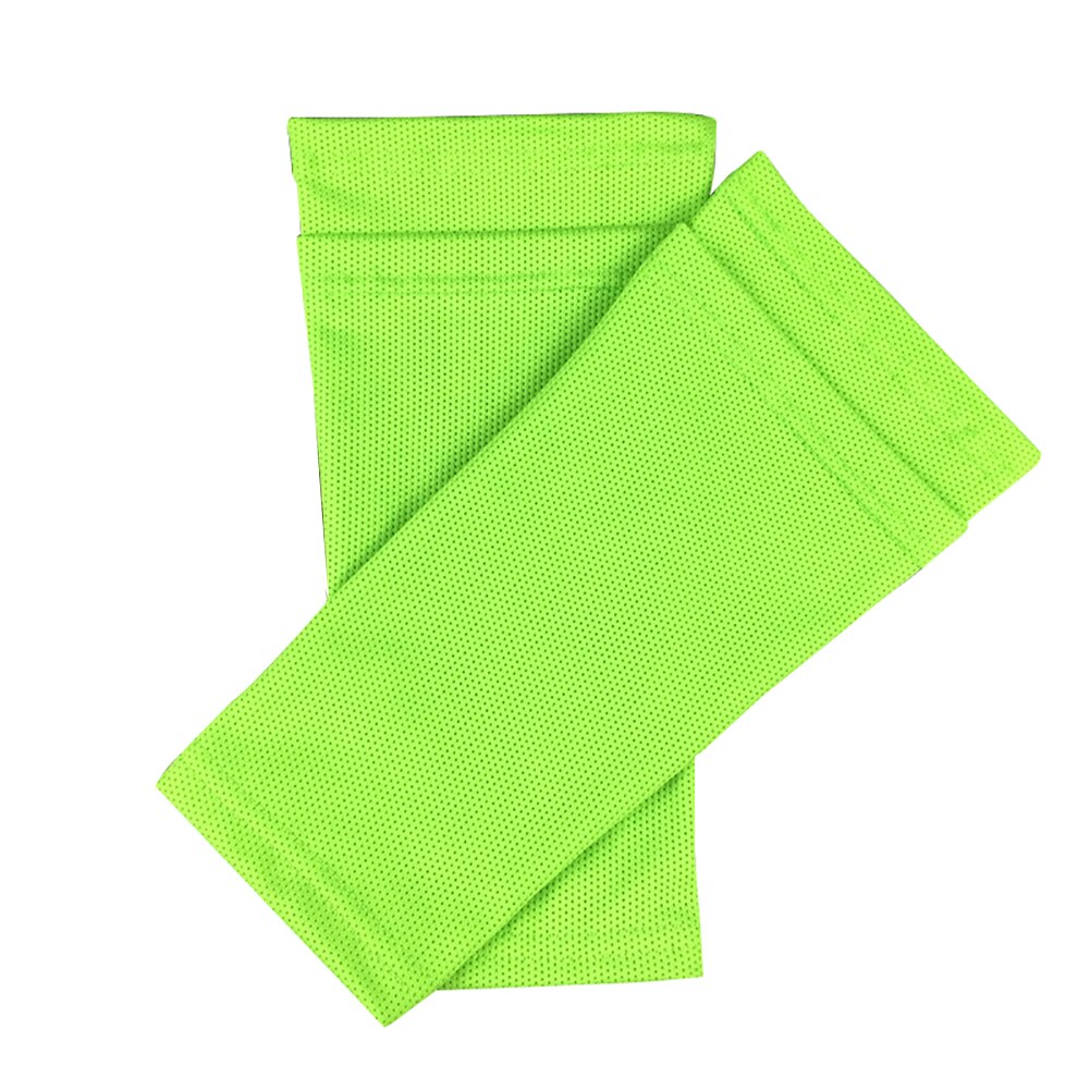 1 paar atleet beenbeschermers pads pocket polyester voetbal sport scheenbeschermer praktische ondersteunende voetbal beschermende sokken: Lichtgroen