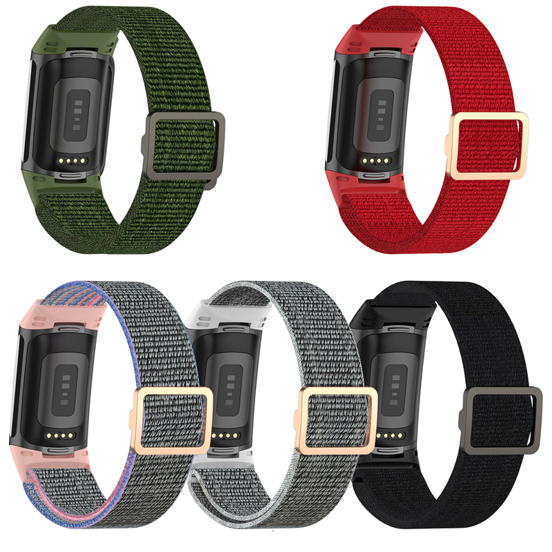 Nylon Horloge Band Voor Fitbit Lading 5 Band Zacht Ademend Sport Armband Loop Polsbandjes Voor Fitbit Lading 5 Vervanging Riem