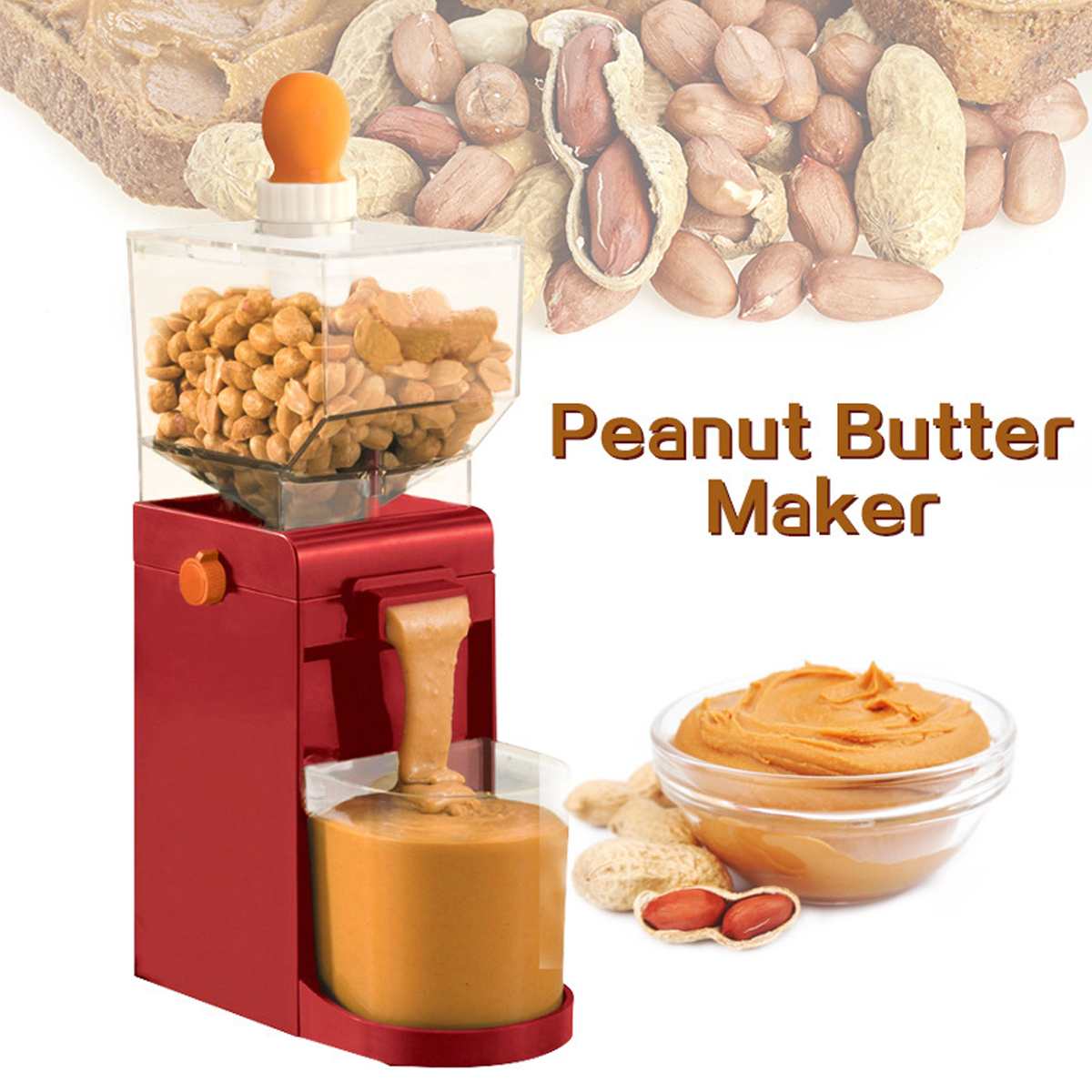 Mini husholdning elektrisk jordnøddesmør maker elektrisk slibemøtrik smør kaffemaskine slibemaskine madlavningsværktøjer