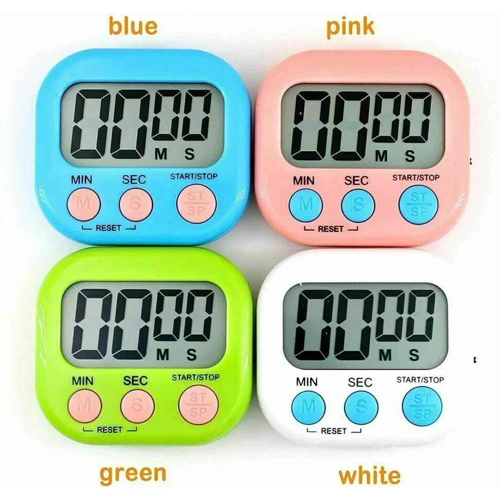 Acessórios de cozinha temporizador digital lcd temporizador digital alarme digital ovo cozinha lcd grande cronômetro magnético