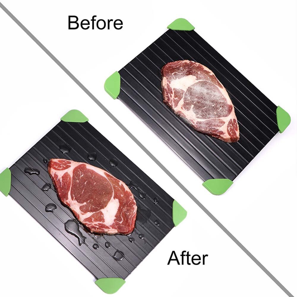 2-in-1 Fast Defrosting Tray Thaw Frozen Food Meat Fruit Quick Defrosting Plate Board Defrost Plate Cooking Tools Kitchen Gadgets