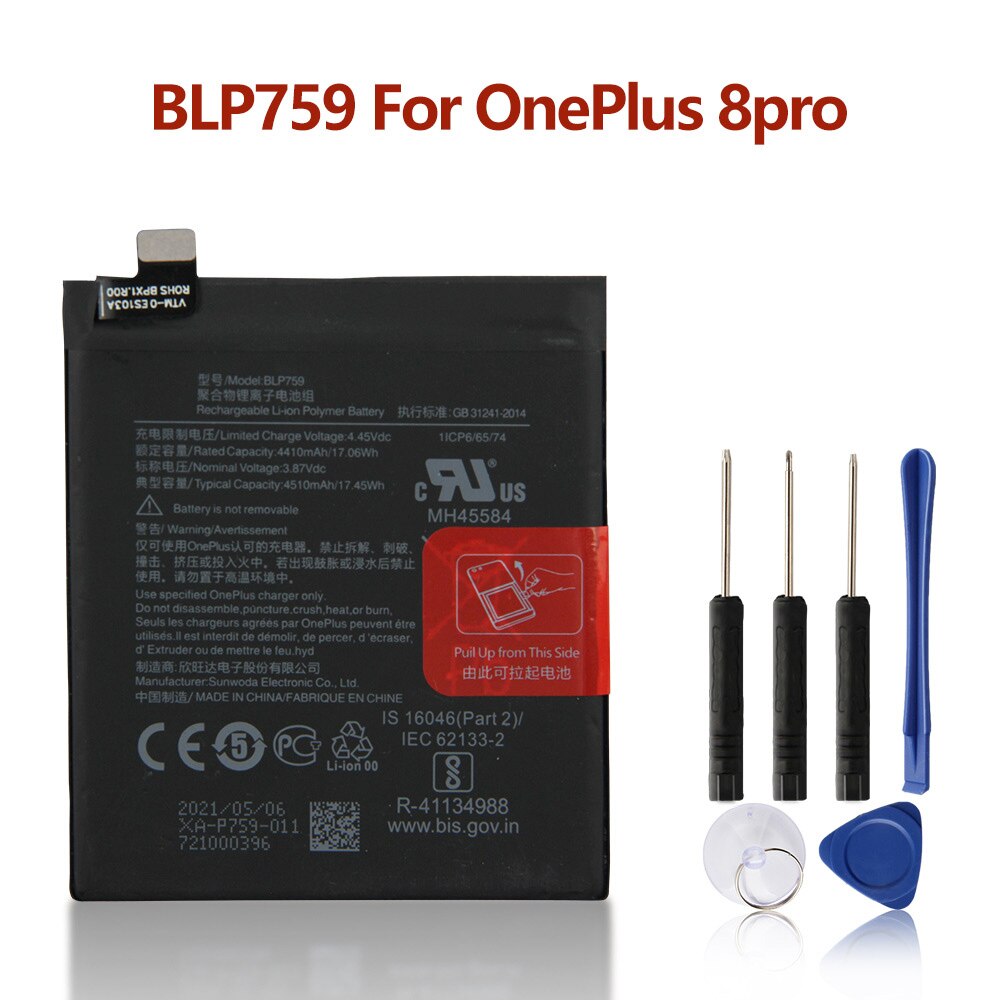 Original Replacement Battery For OnePlus 8 8Pro 8T 9 9Pro OnePlus Nord N10 Nord N100 BLP761 BLP759 BLP785 BLP813 Phone Battery: For OnePlus 8 Pro