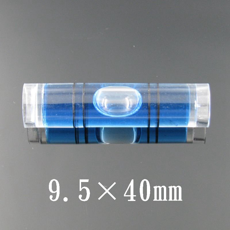 HACCURY Spirit level bubble plastic bubble level Tubular vials Red Bule Green Color 8*35mm 9.5*40mm 1pcs: 9.5x40 Blue