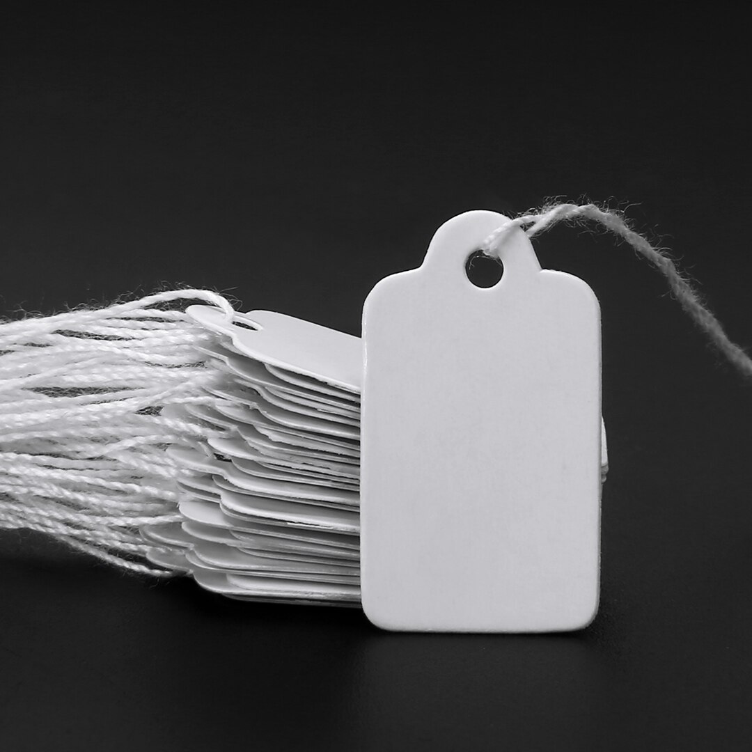 Etiquettes de prix pour montre bijoux | 500 pièces, affichage de bijoux, étiquette de prix pour marchandises, cartes rectangulaires, blanc, 22x12mm