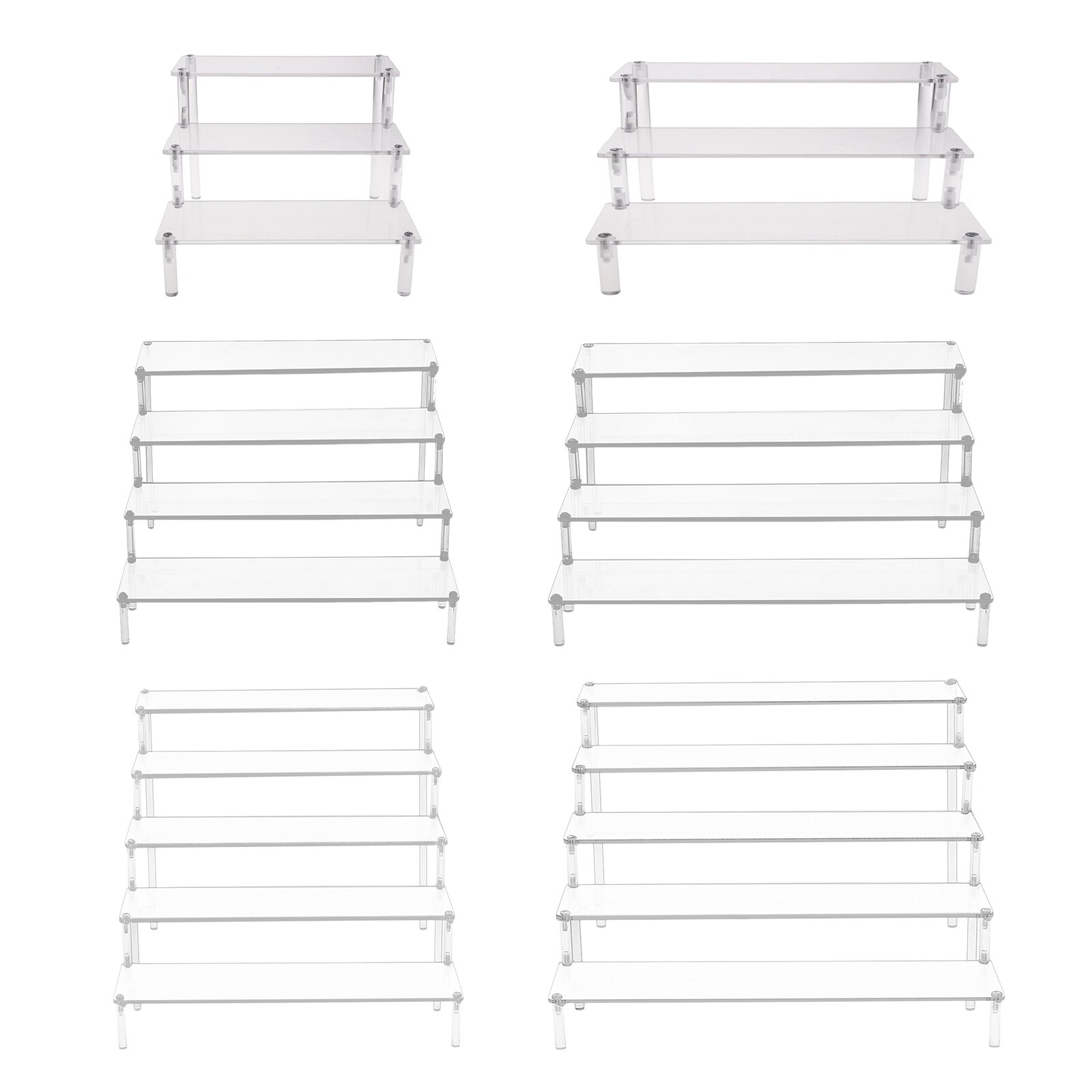 Acrylic Display Riser Stand Toy Model Perfume Cosmetics Toiletries Holder Collections Doll for Decoration