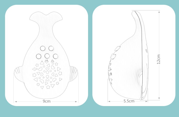 Walvis Nachtlampje Baby Licht Speelgoed Nachtlampje Ster Muziekspeler Projectielamp Baby Met Led Sleep Lamp Baby Leren machine