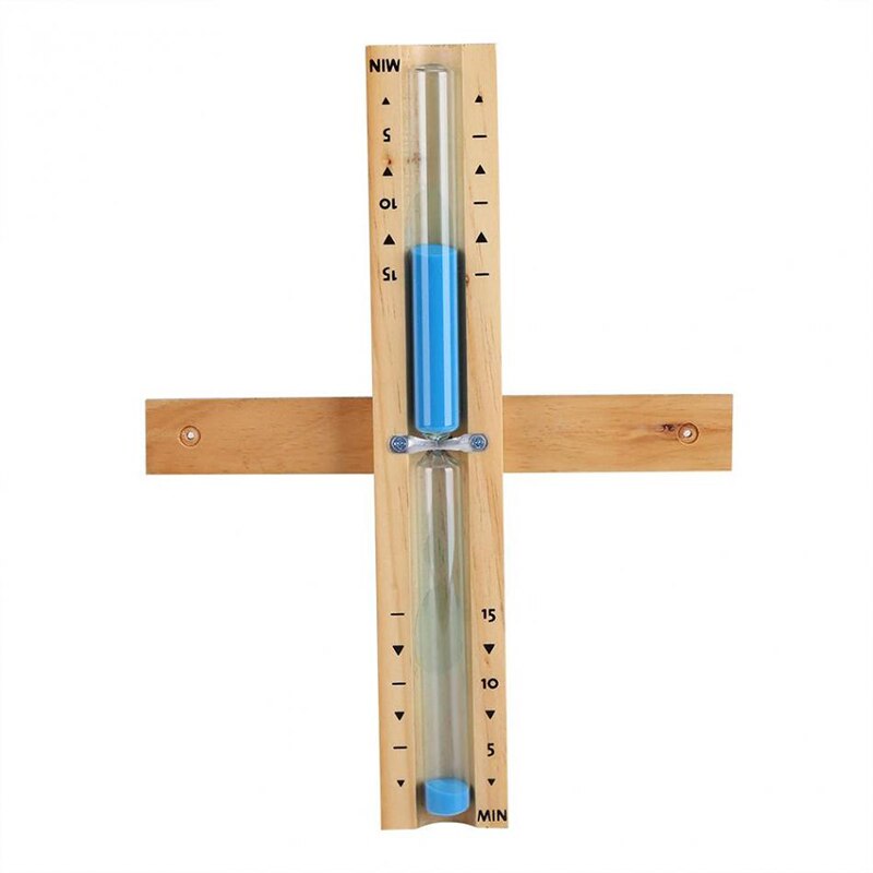 Wall-Mounted Rotating Sauna Clock Wooden Hourglass blue Sand Timer 15 Minutes Timer Home Decoration Accessories: Default Title
