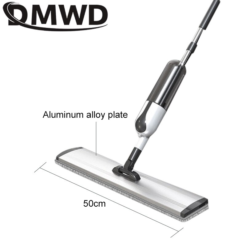 Multifunctional Water Spray Mop Handle Push Steam Cleaner Household Sprayer 360 Degree Rotating Flat Mops Floor Cleaning Tool: 50cm