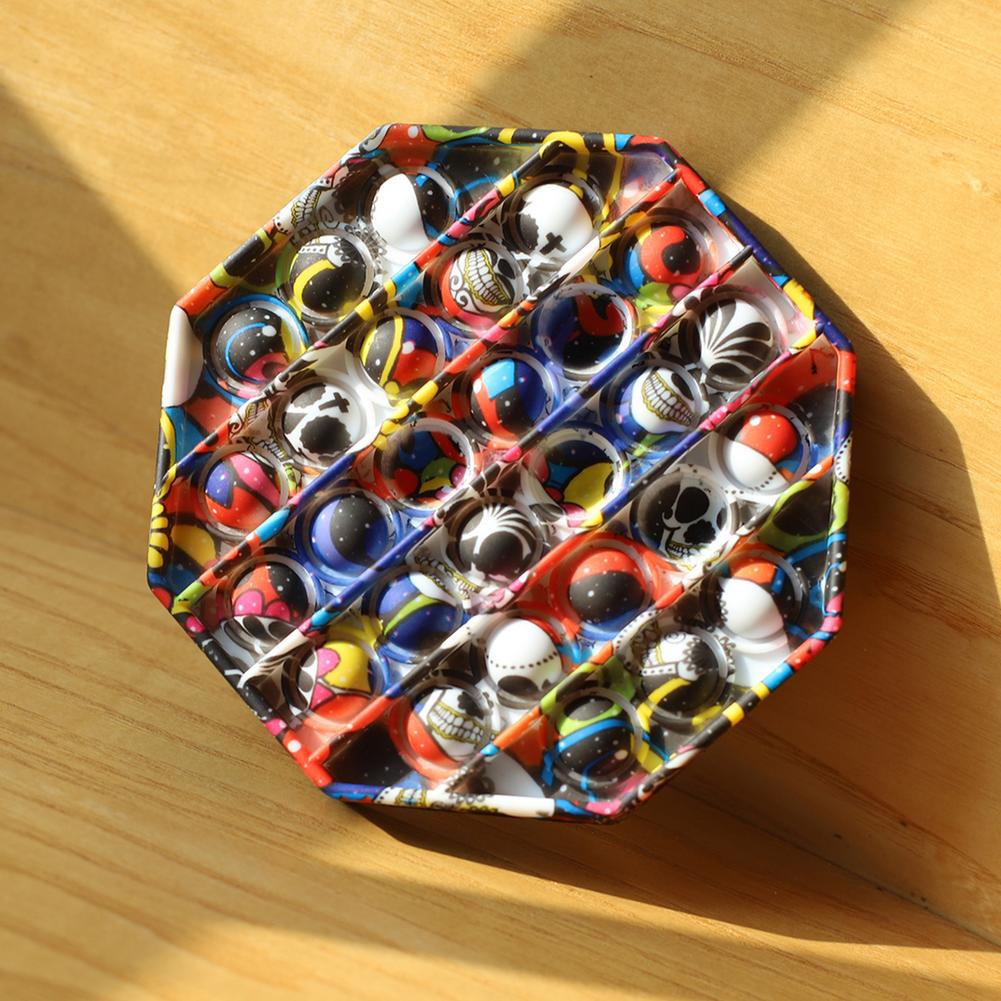 Push Pop Pop Bubble Sensory Fidget Toy Silicone Stress Reliever Toy stay focused and calm Safe Durable Washable Easy to Carry