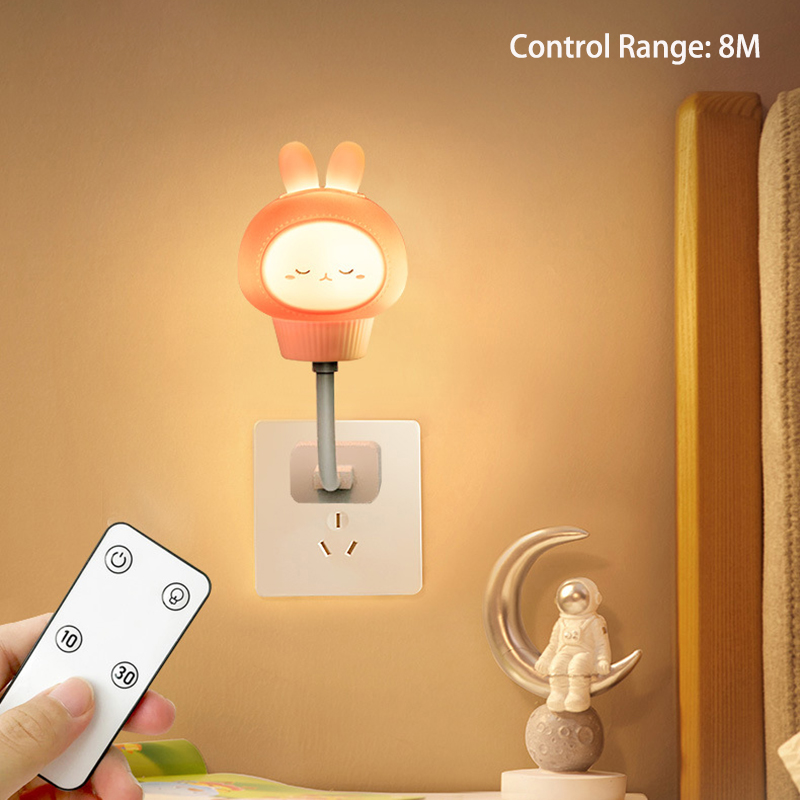 Mini usb led natlampe med fjernbetjening, dæmpbar sengelampe, bærbar lampe til børn, soveværelse, børneværelse