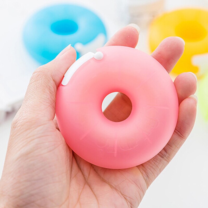 Korea Portable Donut Tape Holder Invisible Tape Cutter Cartoon Tape Dispenser Stationery With Small Tape Inside