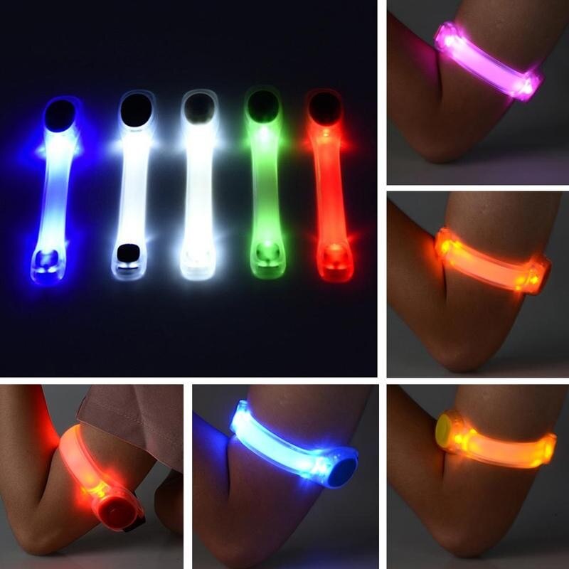 Nacht fietsen hardlopen led licht armband 8 kleuren reflecterende veiligheidsband sportband waarschuwingsarm outdoor veiligheidsband reflecterend  b2 n 8