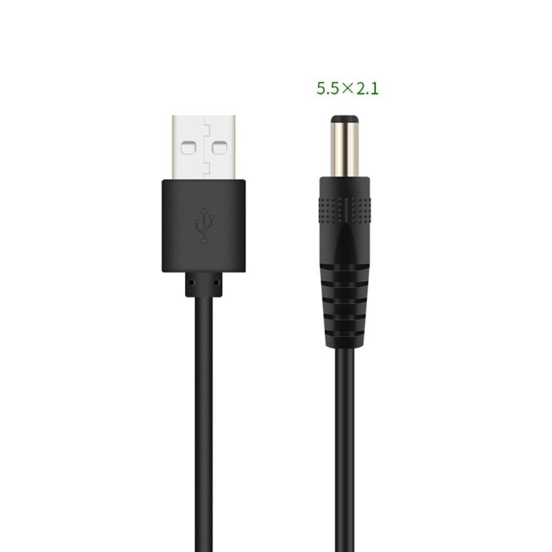 Cable de carga con puerto de USB a DC, Cable de alimentación DC/5,5x2,1 DC/5,5x2,5 DC/3,5x1,35 DC/4,0x1,7 DC/2,5x0,7: 0.5 M / DC 5.5x2.1