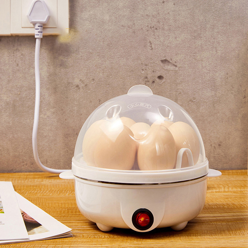 Portable Electric Egg Boiler 7/21 Eggs Three Layers Automatic Mini Steamer Kitchen Cooking Tools Egg Cooker Breakfast Machine: WHITE
