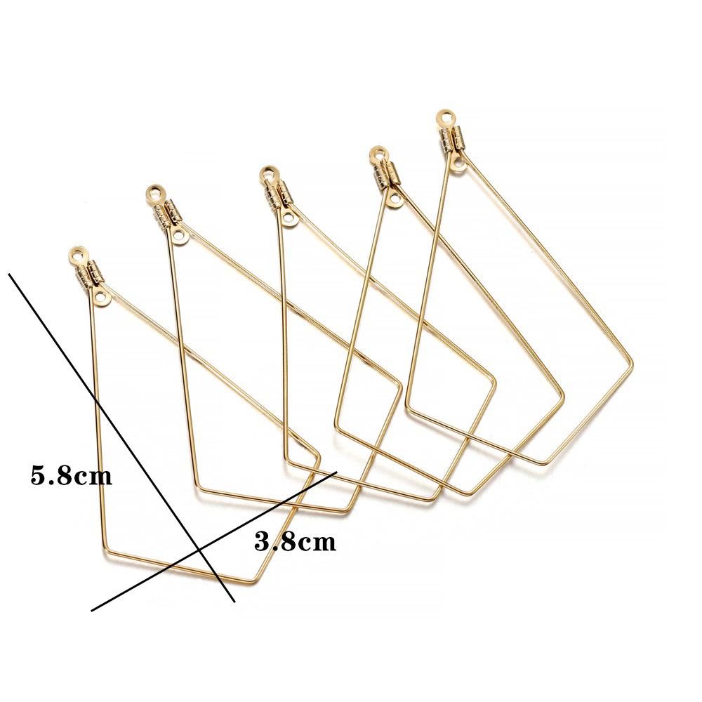 10/20 stuks roestvrijstalen oorbellen geometrische vorm hangers connector bevindingen sluitingen haken voor doe-het-zelf sieraden maken accessoires: Oranje