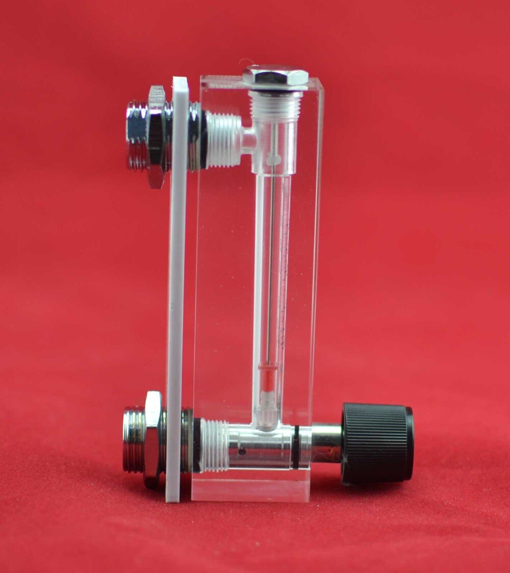 LZM-6T 300 ml/min Tafel typ acryl durchflussmesser (fließen Meter) mit einstellen ventil Bass anliegende Weibliche G1/4 "Männlichen M18 * 1,5