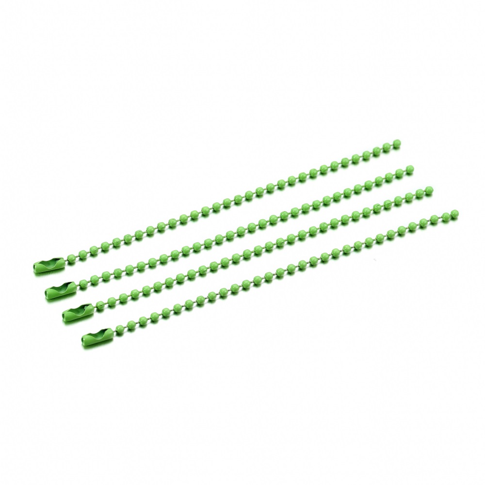 20 sztuk/paczka Multicolor metalowa kula łańcuszki z koralików Spry malowane breloczki klucz wisiorki złącze dla DIY brelok tworzenia biżuterii: green